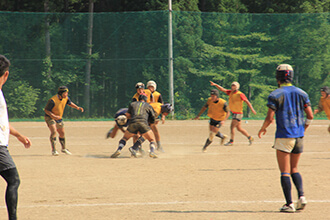 ラグビー合宿風景