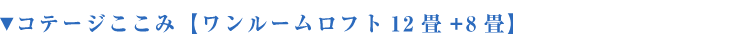 コテージここみ【ワンルームロフト12畳+8畳】